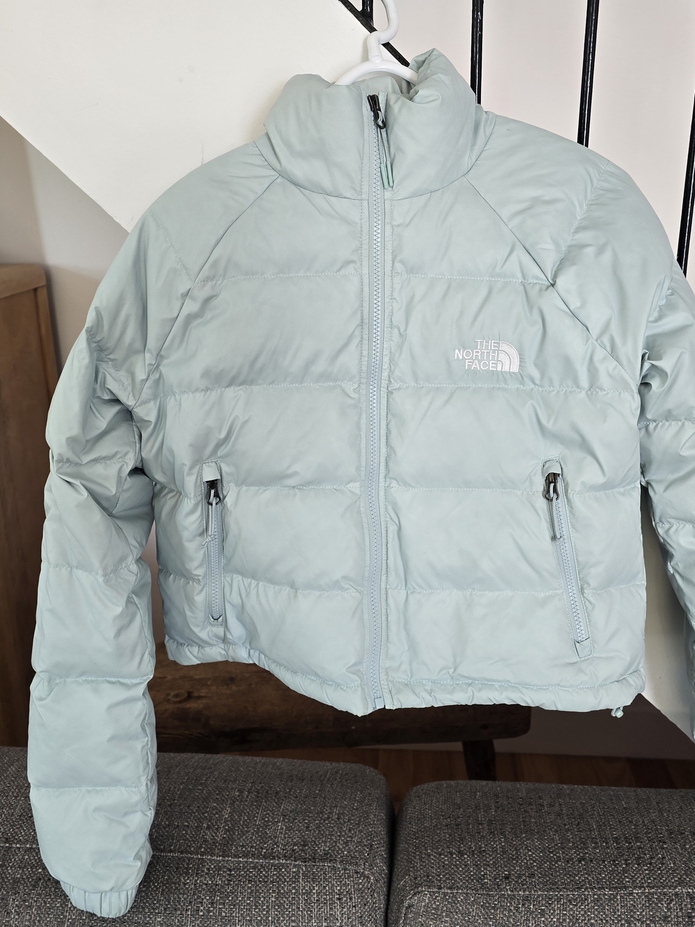 The North Face Women Small Pale Aqua Puffer Jacket